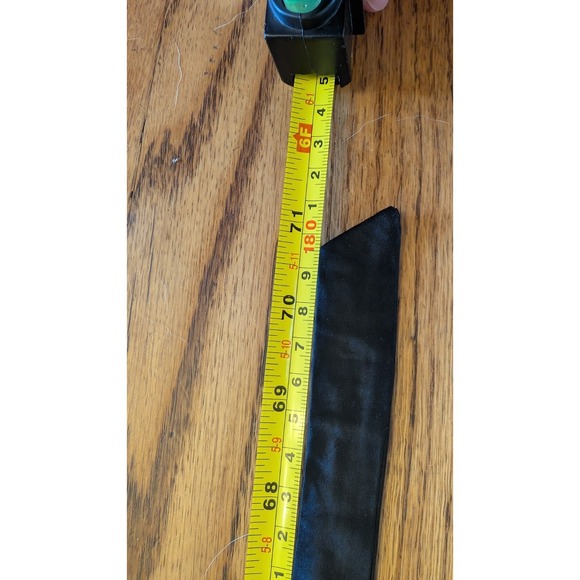 JCrew Black Belt, Women One Size, Studded w/ green stone Silk & Rayon - Picture 6 of 6